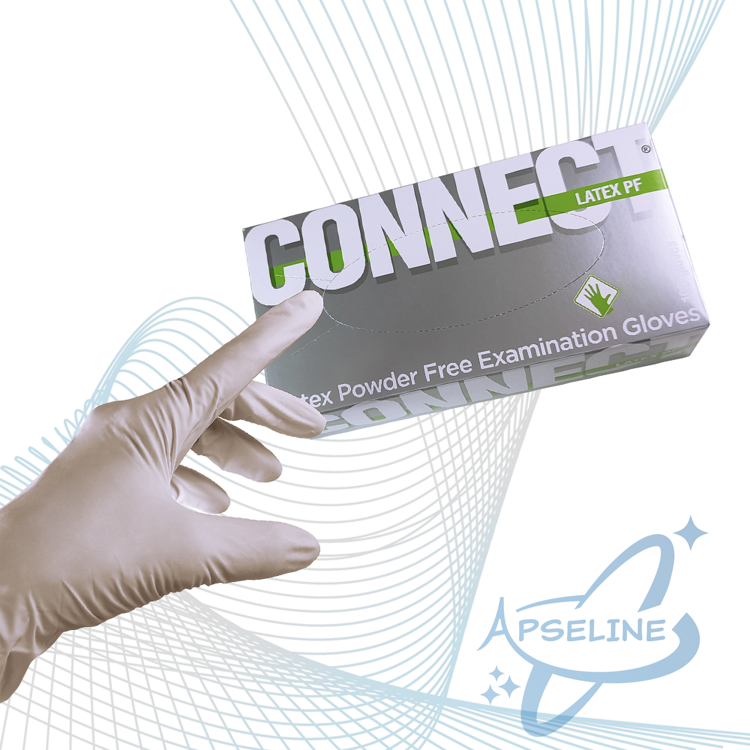 Перчатки латексные CONNECT LATEX L, неопудренные, телесные, 50 пар