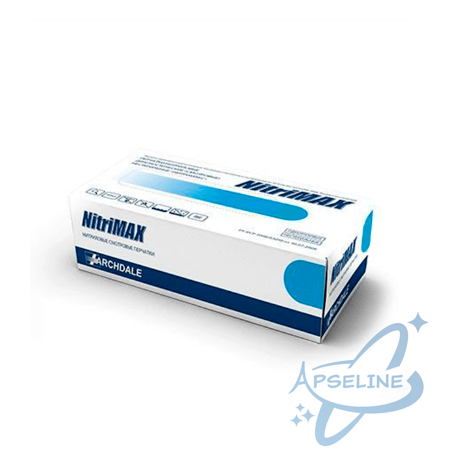 Перчатки нитриловые NitriMAX, ОСОБОПРОЧНЫЕ, L, голубые, 25 пар