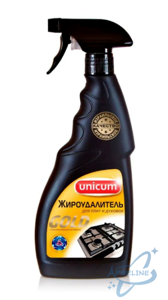 Средство для чистки плит Unicum Gold, жироудалитель, 500 мл