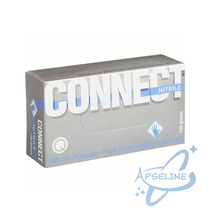 Перчатки нитриловые CONNECT ULTRA, L, голубые, 50 пар